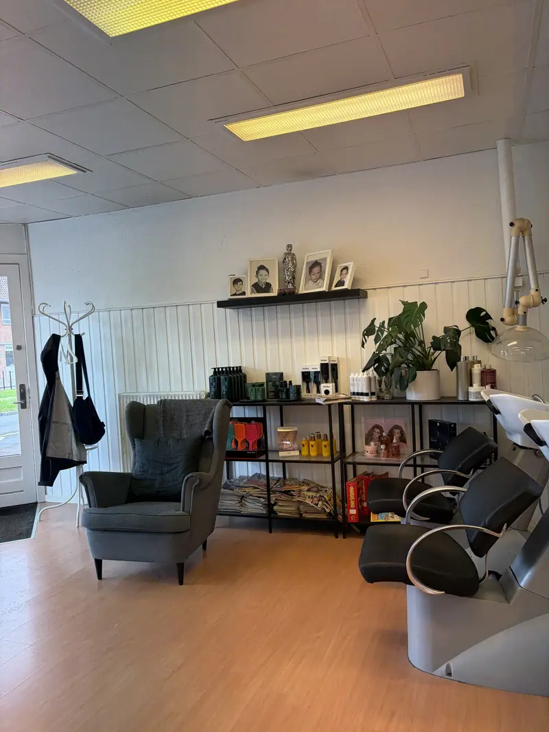 Hyggehjørnet med lænestol og planter