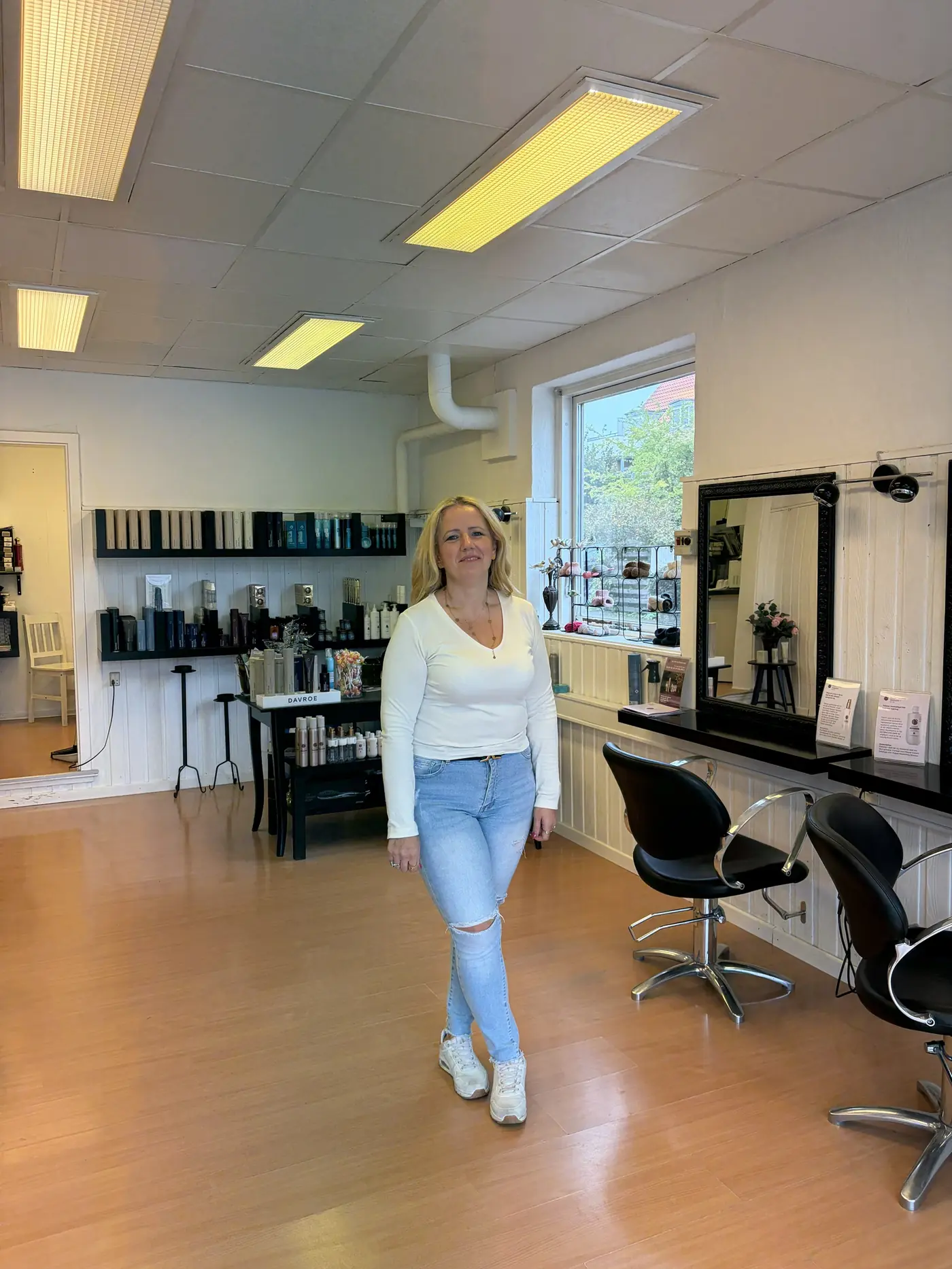 Selda i salonen på Buddingevej